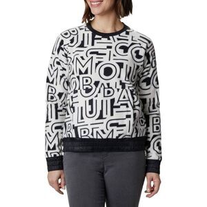 Columbia Women's Exploration Fleece Sweater Size Medium Crew White Spell Out